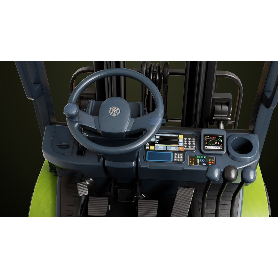 Forklift Truck 3D Model – Low Poly PBR Game Asset, FBX & Blender - View 22