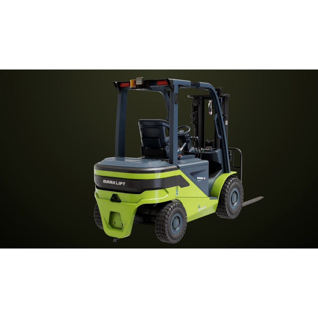 Forklift Truck 3D Model – Low Poly PBR Game Asset, FBX & Blender - View 25