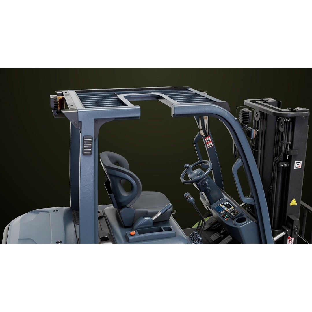 Forklift Truck 3D Model – Low Poly PBR Game Asset, FBX & Blender - View 27