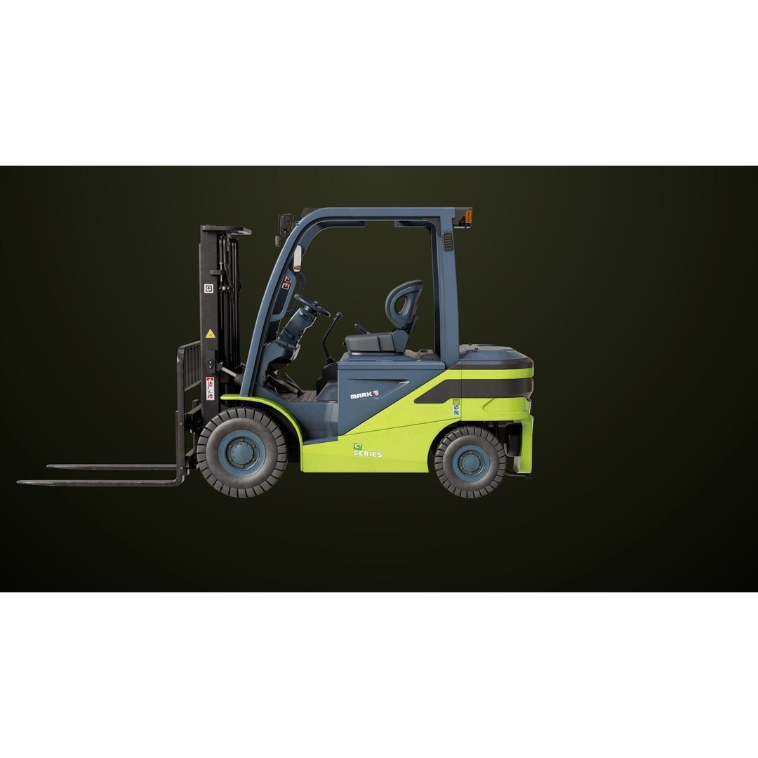 Forklift Truck 3D Model – Low Poly PBR Game Asset, FBX & Blender - View 3