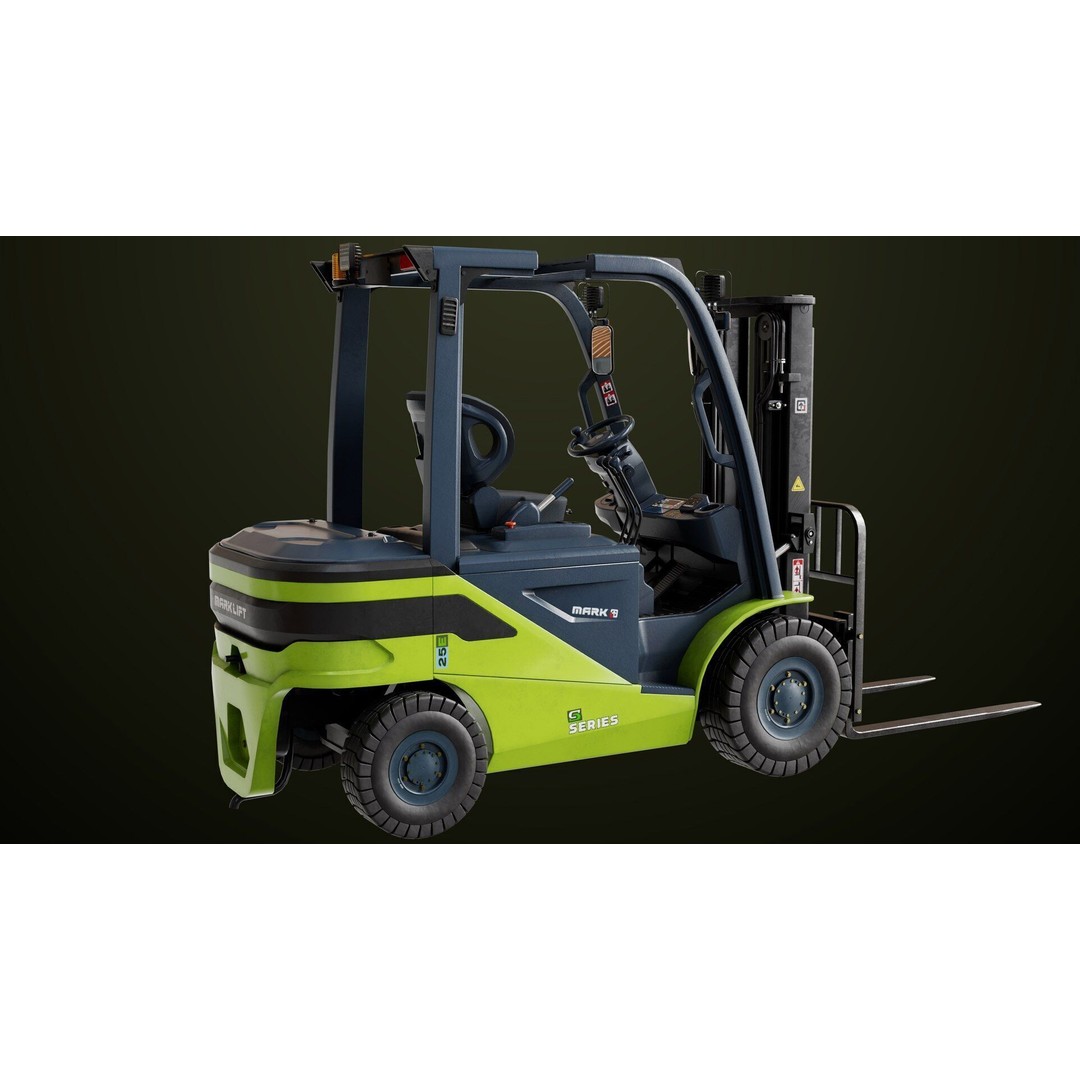 Forklift Truck 3D Model – Low Poly PBR Game Asset, FBX & Blender - View 30