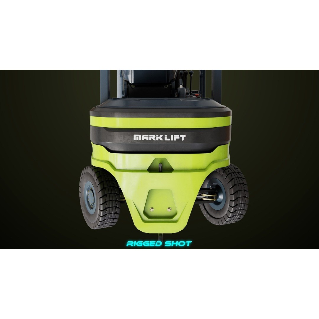 Forklift Truck 3D Model – Low Poly PBR Game Asset, FBX & Blender - View 31
