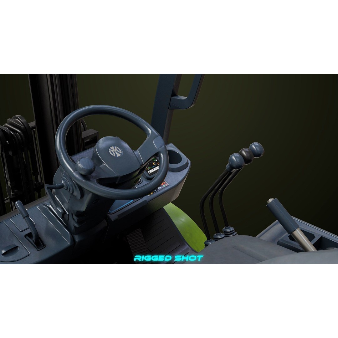 Forklift Truck 3D Model – Low Poly PBR Game Asset, FBX & Blender - View 32