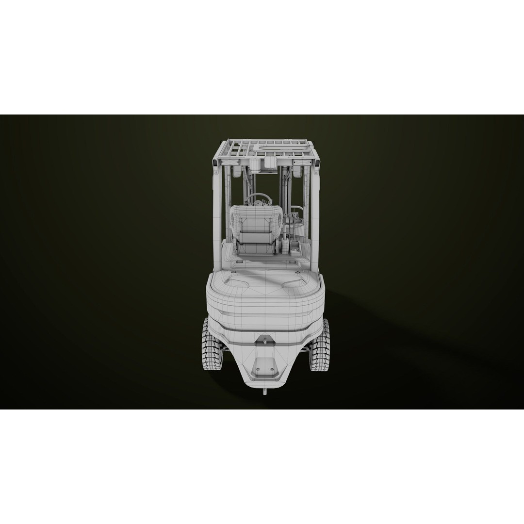 Forklift Truck 3D Model – Low Poly PBR Game Asset, FBX & Blender - View 37