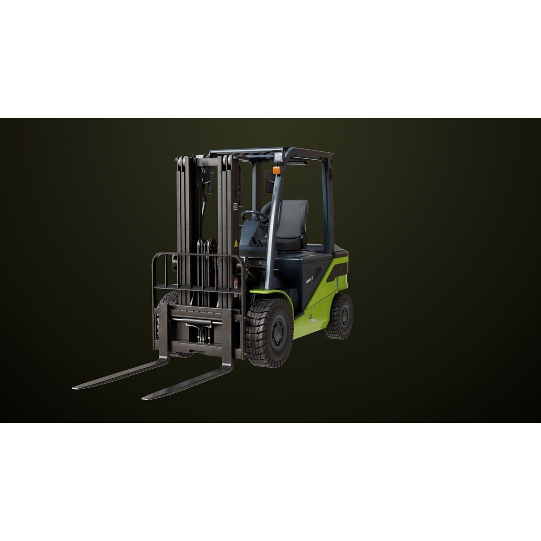 Forklift Truck 3D Model – Low Poly PBR Game Asset, FBX & Blender - View 5