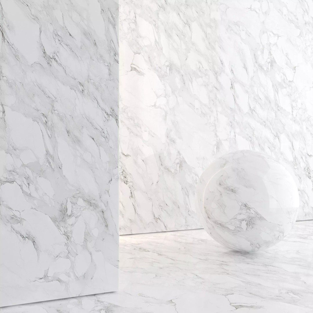 Marble Porcelain Tiles 3D Model – PBR Textures, Multiple Sizes, FBX/OBJ - View 11