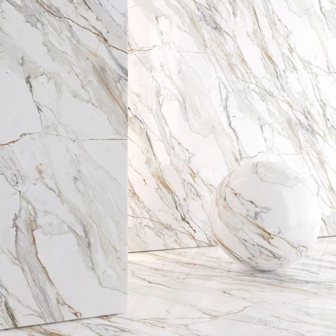 Marble Porcelain Tiles 3D Model – PBR Textures, Multiple Sizes, FBX/OBJ - View 9