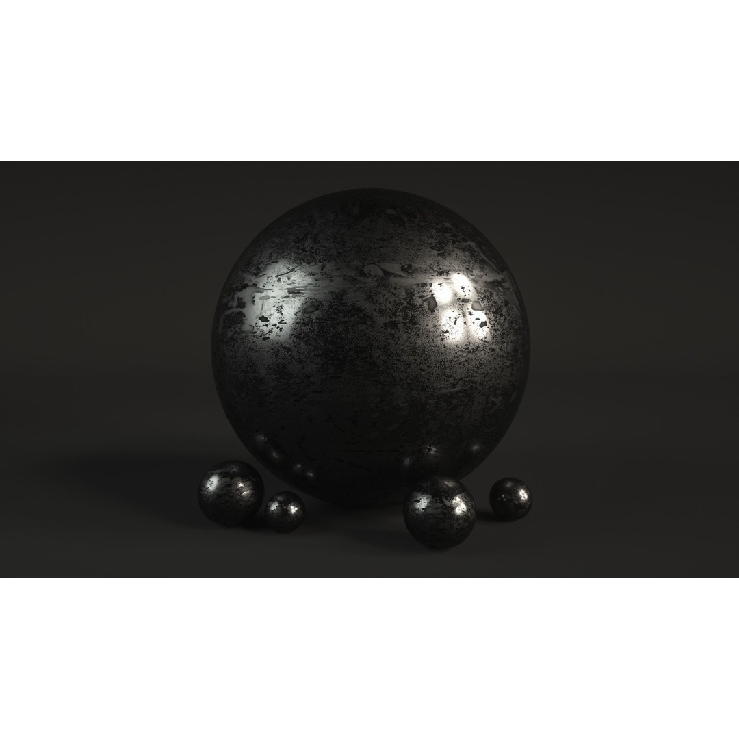 60 Metal Materials 3D Model – PBR Textures for Octane Render