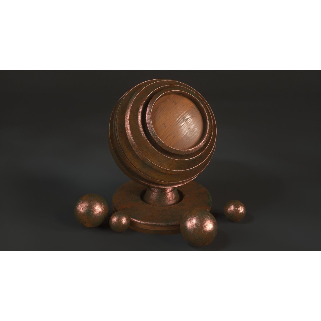 60 Metal Materials 3D Model – PBR Textures for Octane Render - View 27