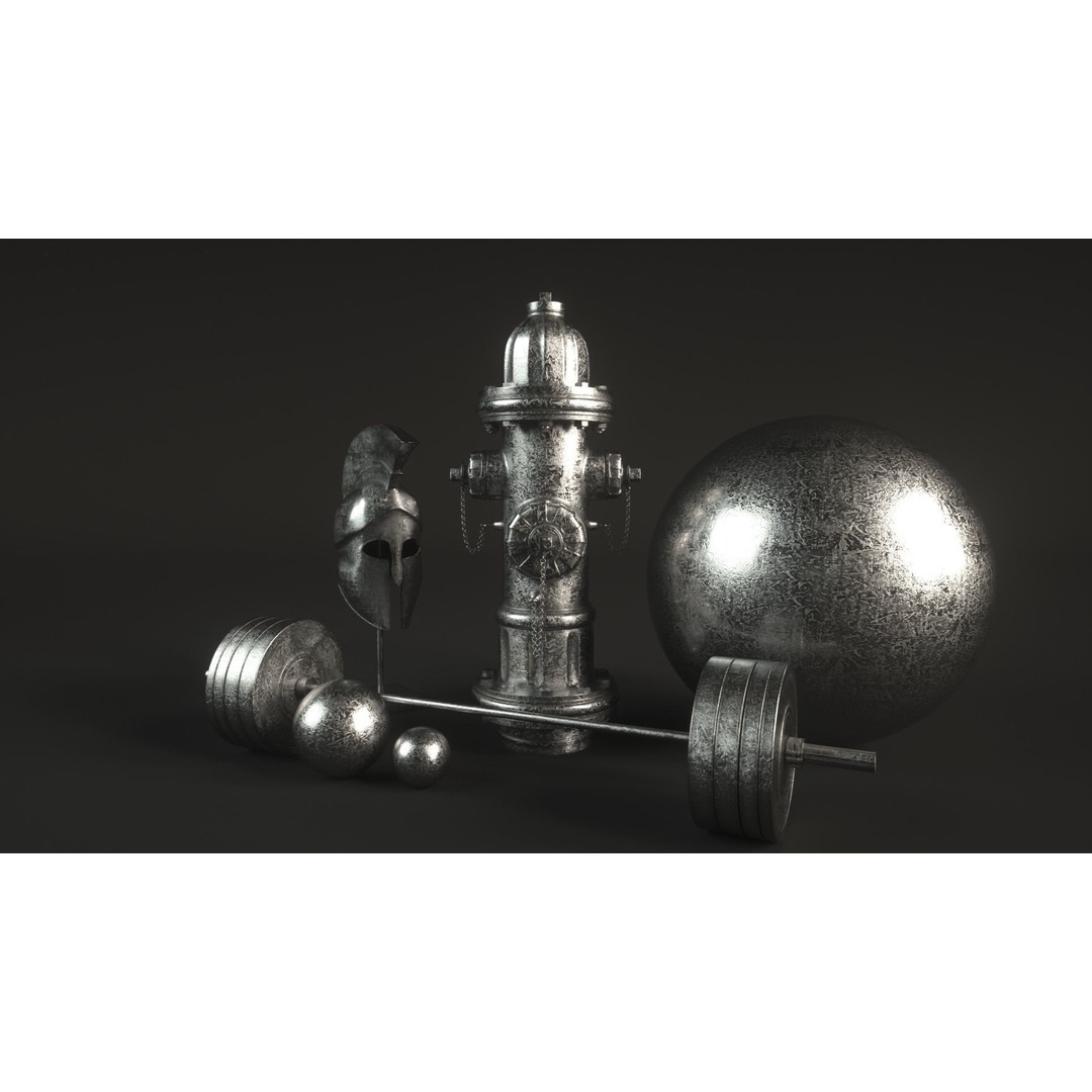 60 Metal Materials 3D Model – PBR Textures for Octane Render - View 46