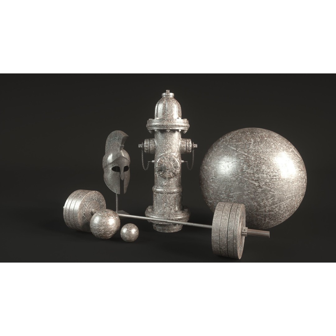 60 Metal Materials 3D Model – PBR Textures for Octane Render - View 48