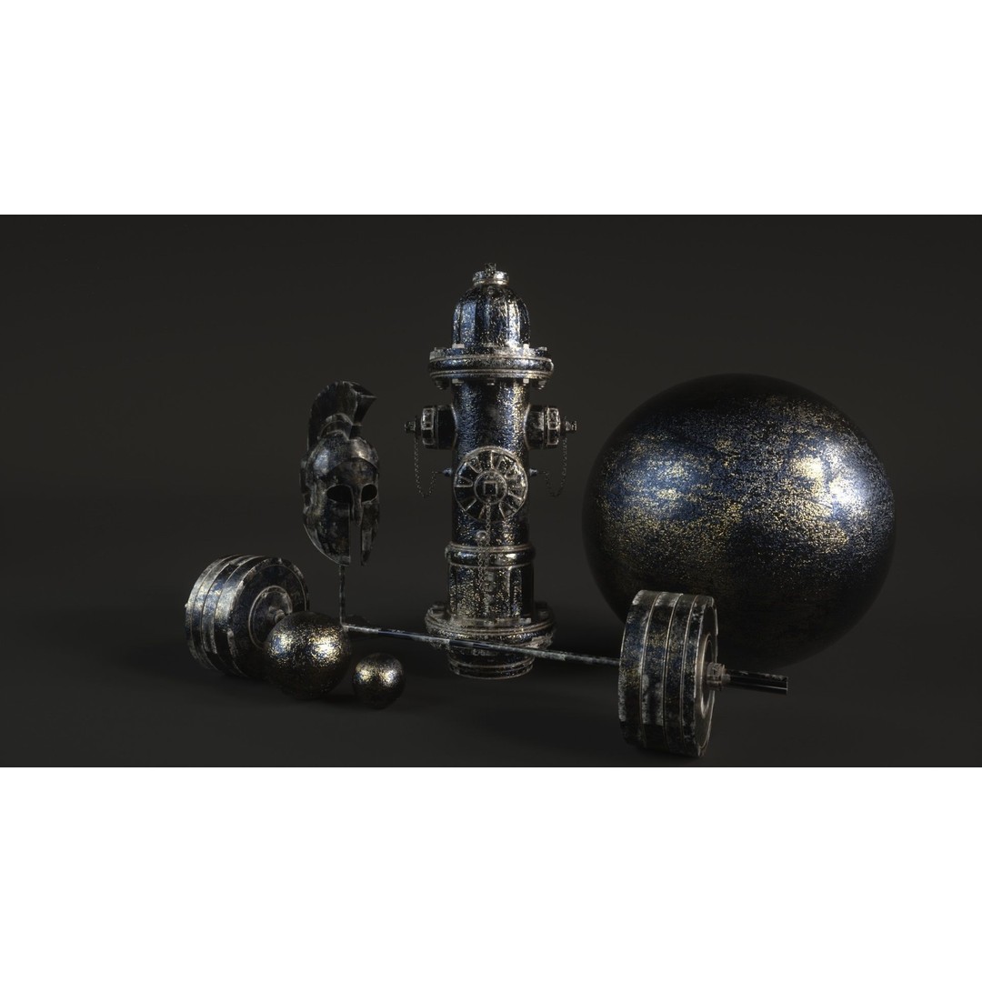 60 Metal Materials 3D Model – PBR Textures for Octane Render - View 49