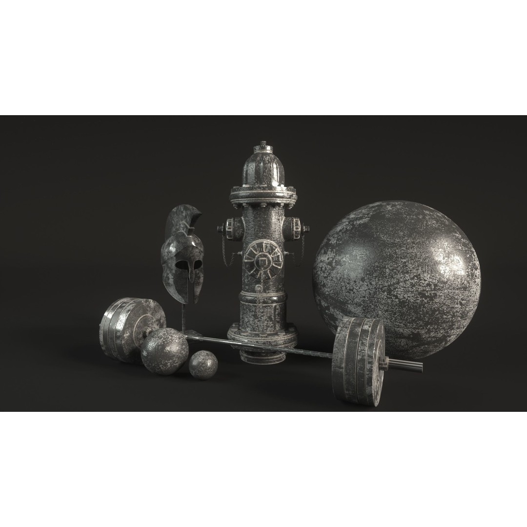 60 Metal Materials 3D Model – PBR Textures for Octane Render - View 51