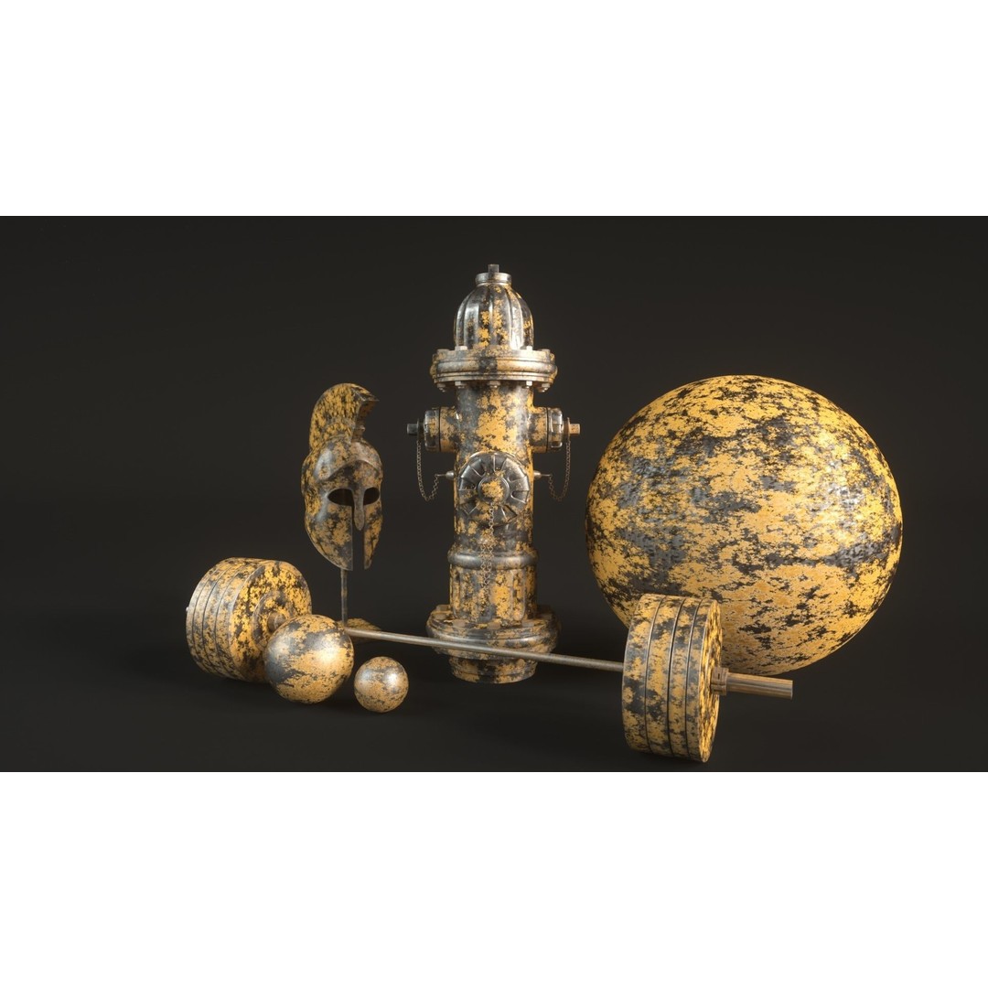 60 Metal Materials 3D Model – PBR Textures for Octane Render - View 53