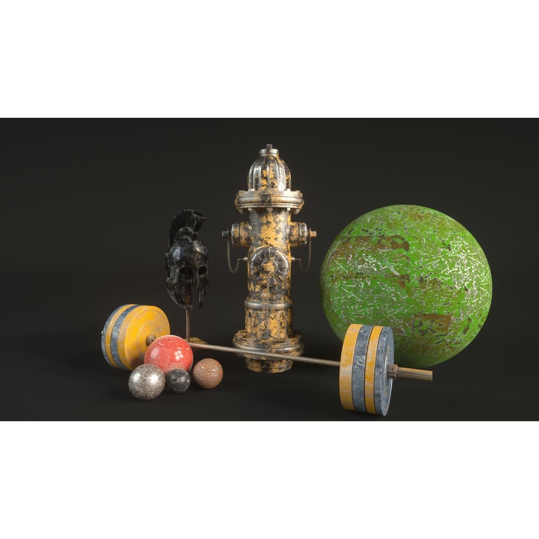 60 Metal Materials 3D Model – PBR Textures for Octane Render - View 54
