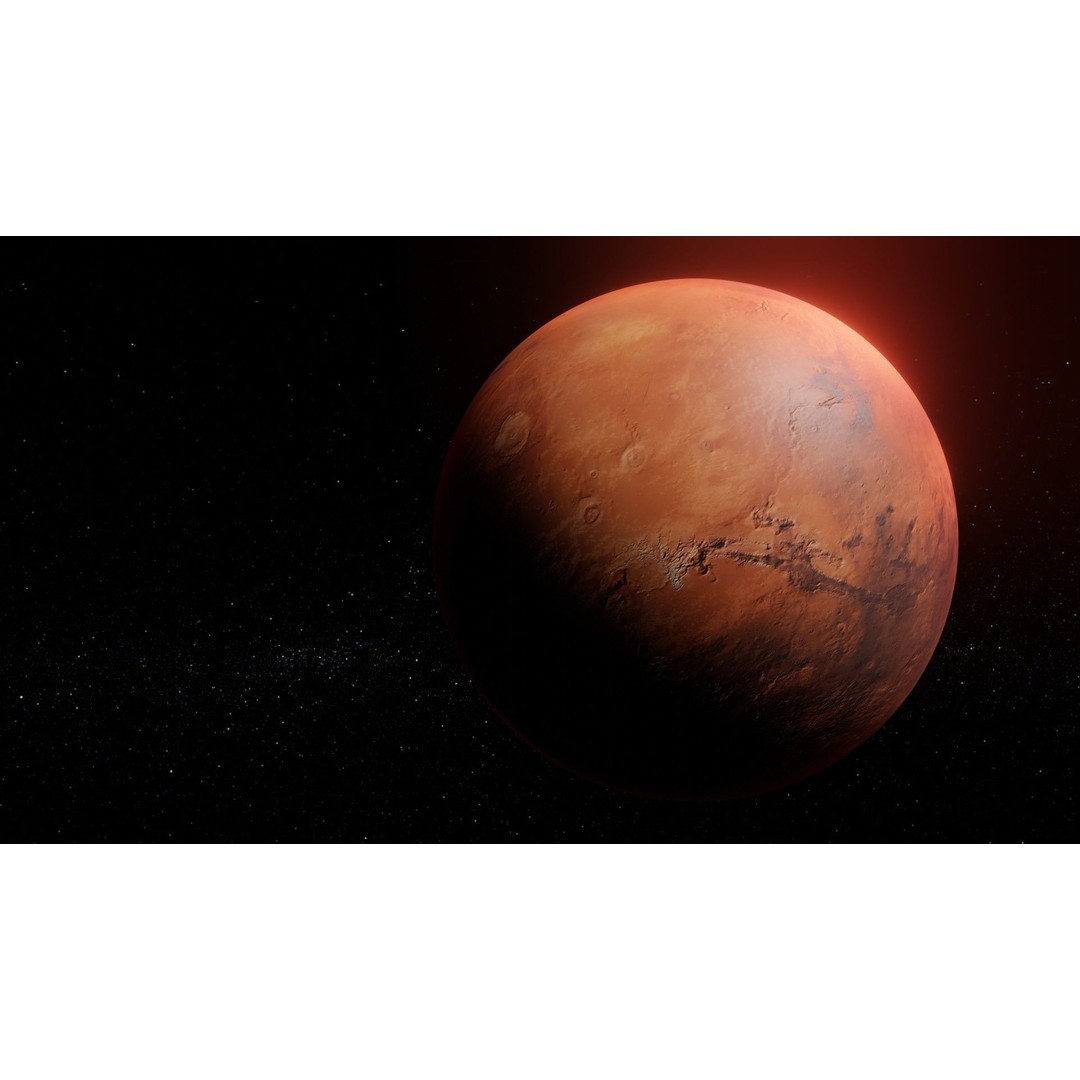 Photorealistic Mars 3D Model – Low Poly PBR Textures, FBX, Blender - View 3
