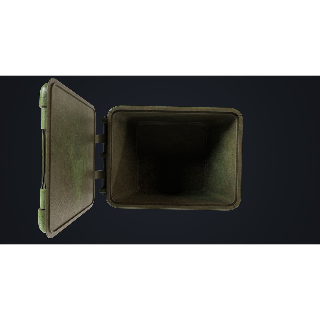 Old Dirty Dustbin 3D Model – Low Poly Game Asset, PBR Textures Included - View 38