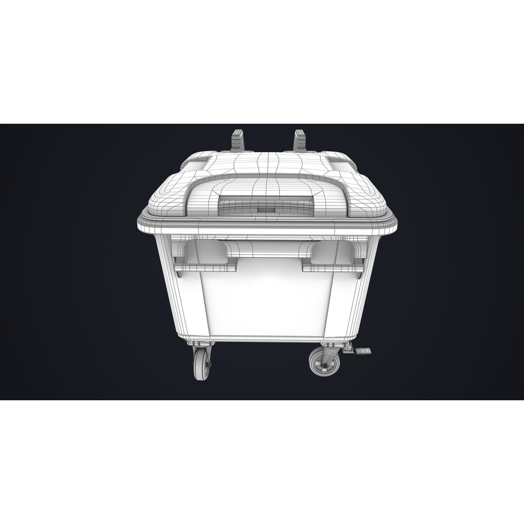 Old Dirty Dustbin 3D Model – Low Poly Game Asset, PBR Textures Included - View 41