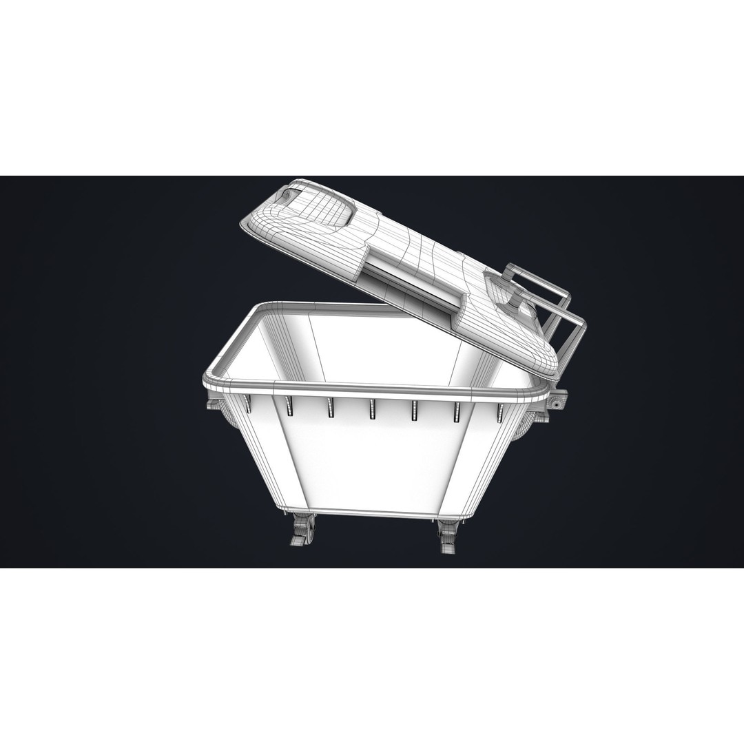 Old Dirty Dustbin 3D Model – Low Poly Game Asset, PBR Textures Included - View 55