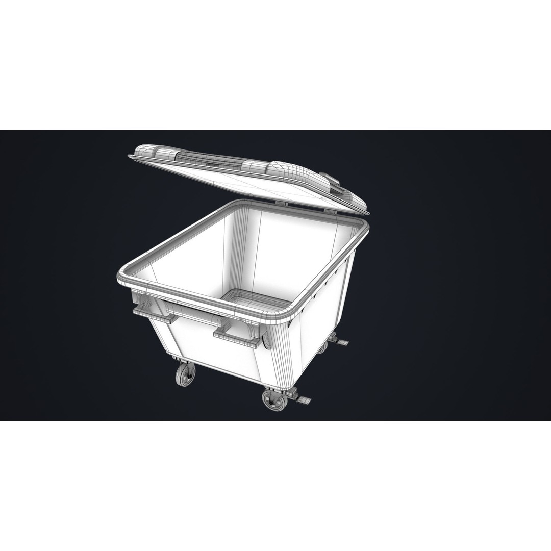 Old Dirty Dustbin 3D Model – Low Poly Game Asset, PBR Textures Included - View 56
