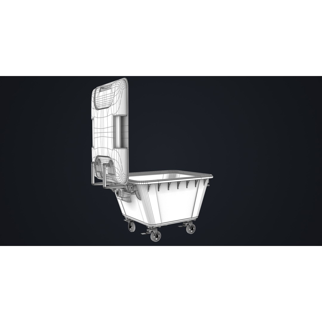 Old Dirty Dustbin 3D Model – Low Poly Game Asset, PBR Textures Included - View 59