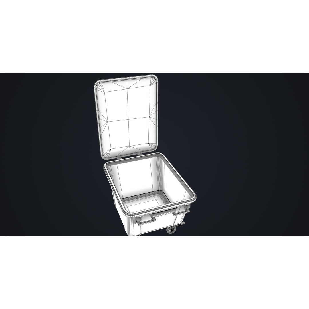 Old Dirty Dustbin 3D Model – Low Poly Game Asset, PBR Textures Included - View 61