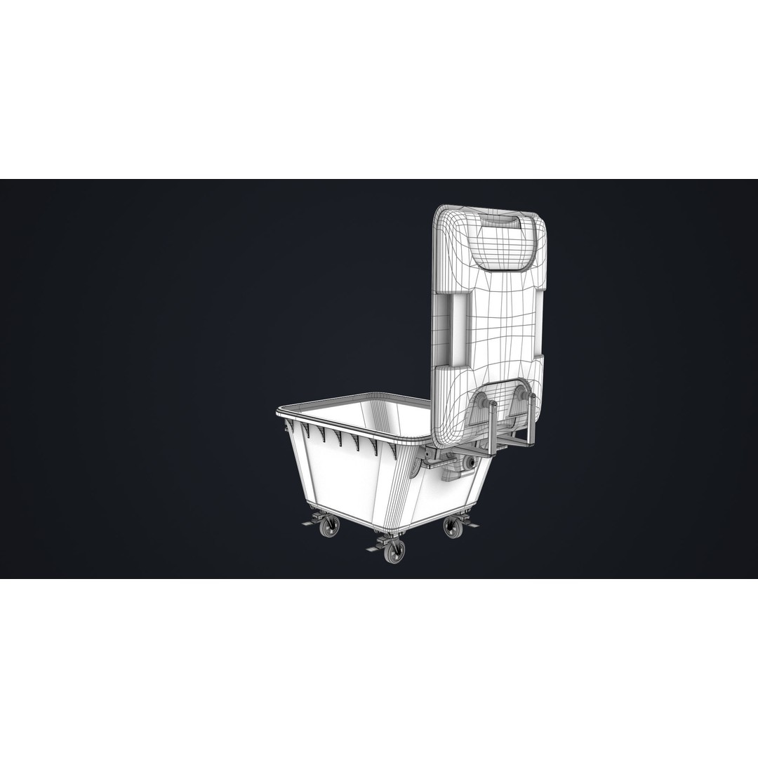 Old Dirty Dustbin 3D Model – Low Poly Game Asset, PBR Textures Included - View 62