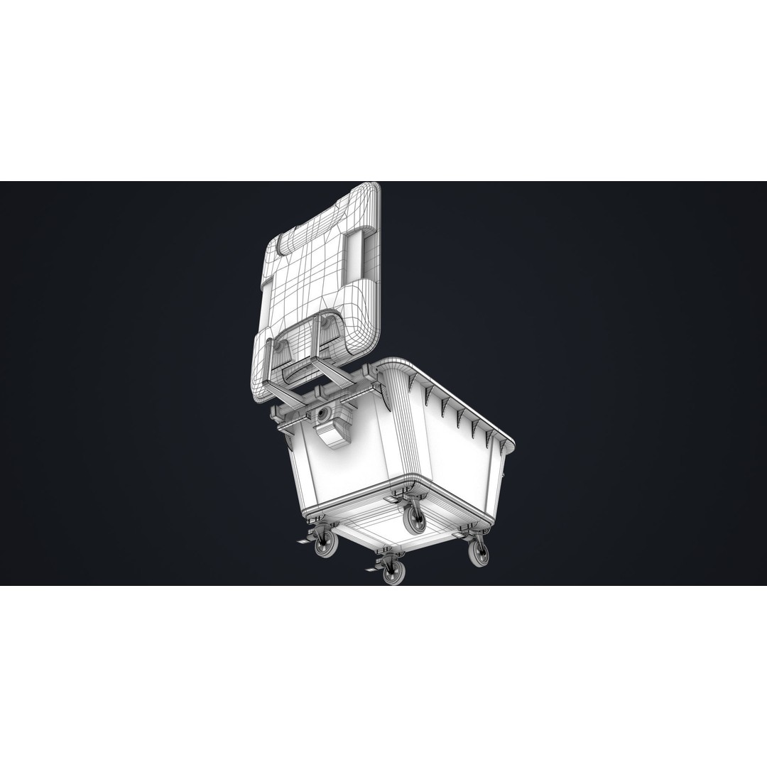 Old Dirty Dustbin 3D Model – Low Poly Game Asset, PBR Textures Included - View 63