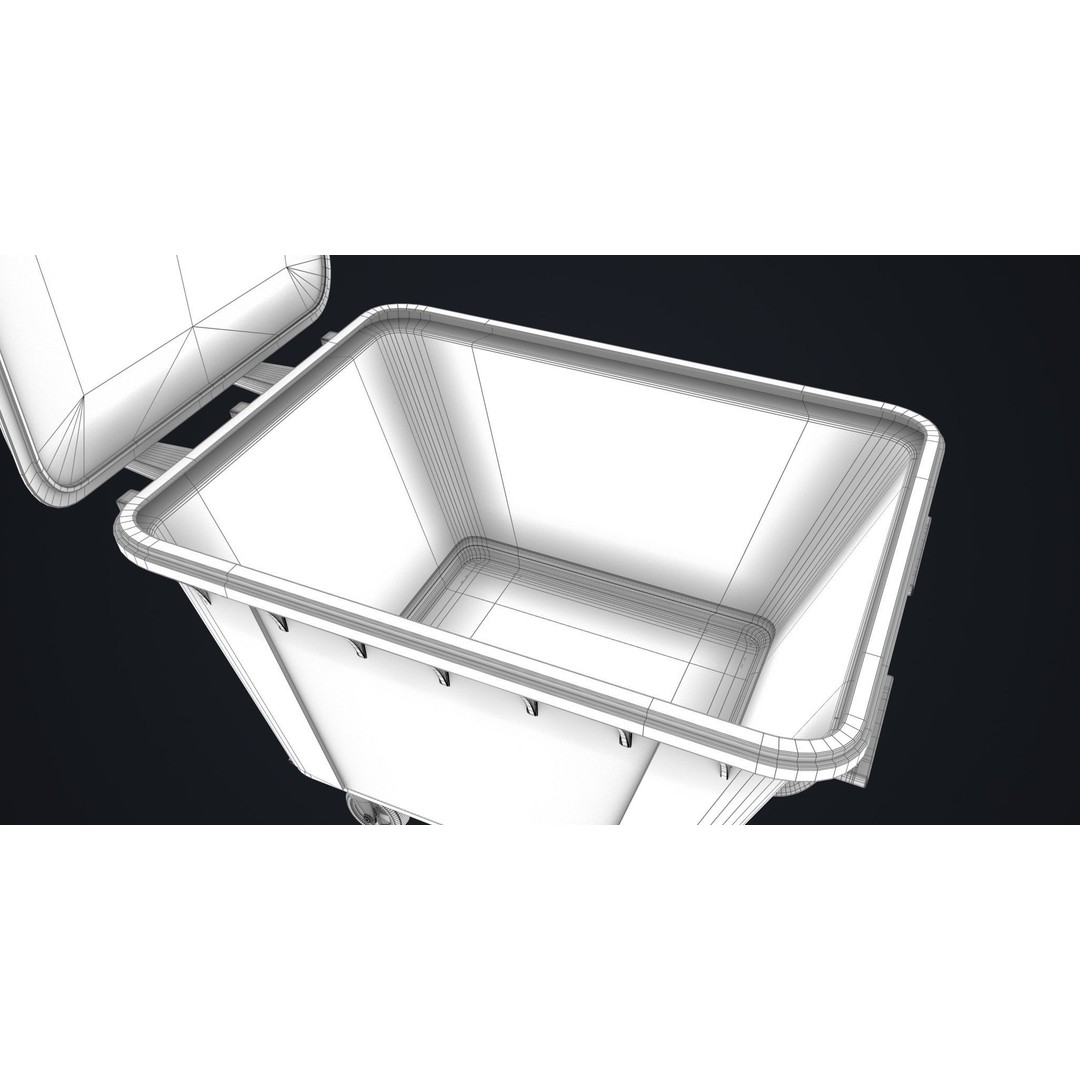 Old Dirty Dustbin 3D Model – Low Poly Game Asset, PBR Textures Included - View 64