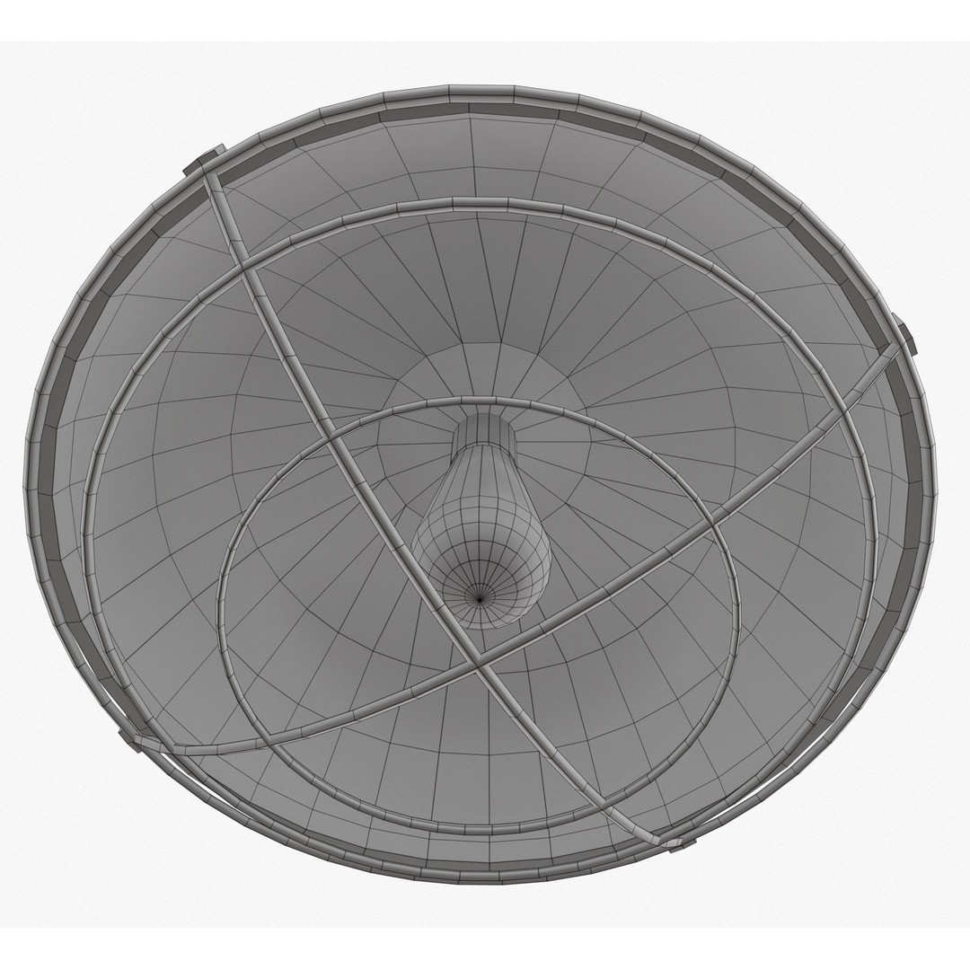 Industrial Overhead Light Fixture 3D Model – Low Poly Game Ready, FBX - View 12