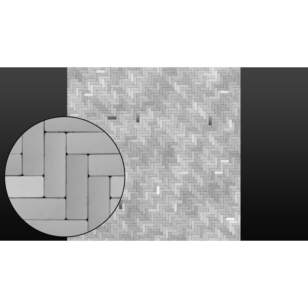 Dark Brick Damaged Paving Texture – PBR Architectural Shader, JPG/TIF - View 14