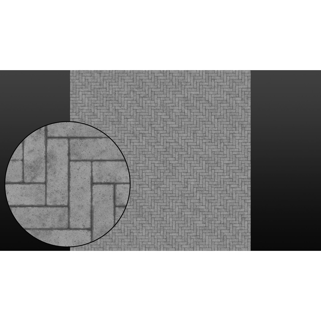 Dark Brick Damaged Paving Texture – PBR Architectural Shader, JPG/TIF - View 15