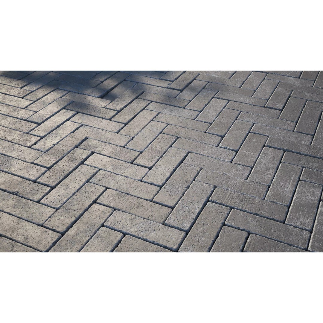 Dark Brick Damaged Paving Texture – PBR Architectural Shader, JPG/TIF - View 2