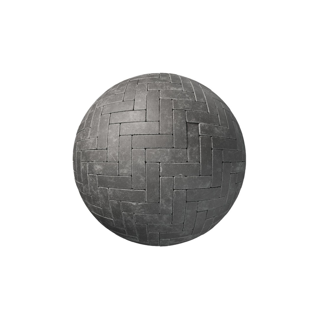 Dark Brick Damaged Paving Texture – PBR Architectural Shader, JPG/TIF - View 3