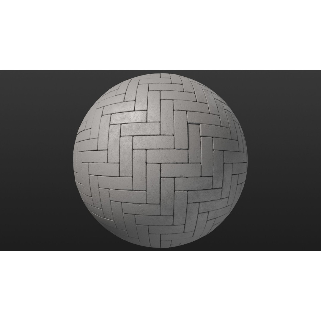 Dark Brick Damaged Paving Texture – PBR Architectural Shader, JPG/TIF - View 4