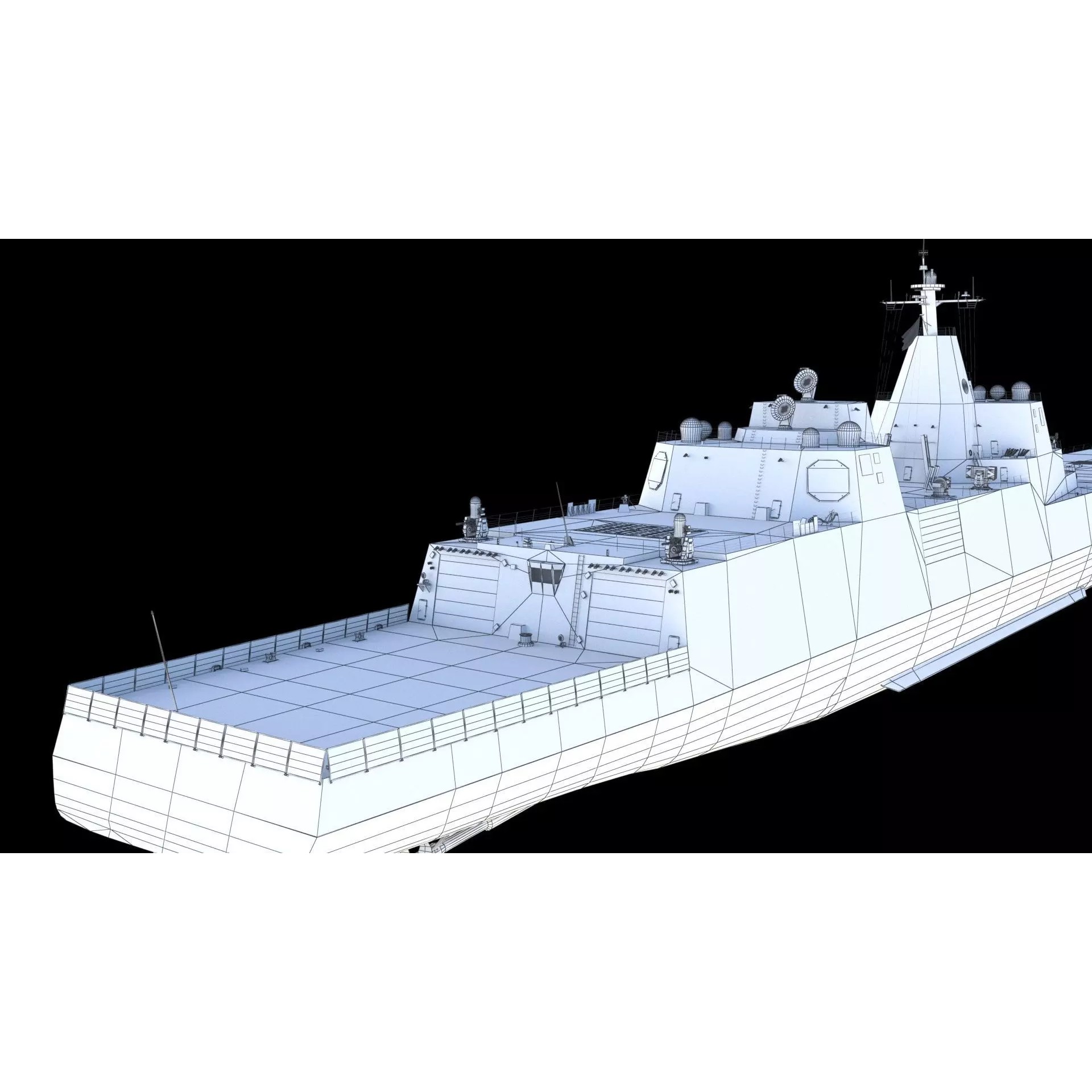 USS Defiant BBG-1 Trump-Class Battleship - Game-Ready 3D Model