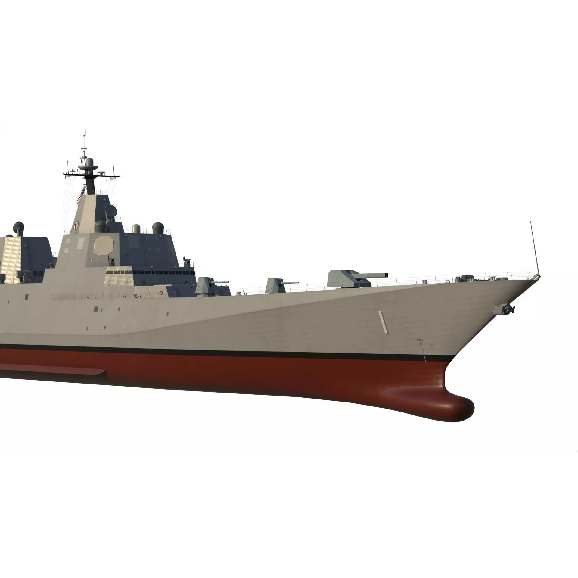 USS Defiant BBG-1 Trump-Class Battleship - Game-Ready 3D Model - View 12