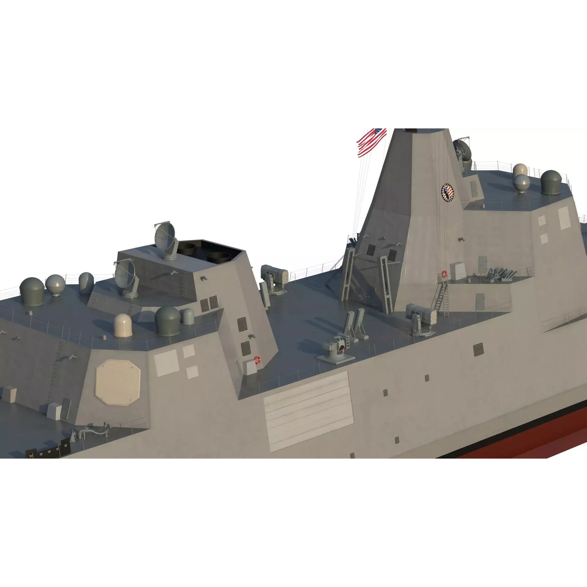 USS Defiant BBG-1 Trump-Class Battleship - Game-Ready 3D Model - View 14