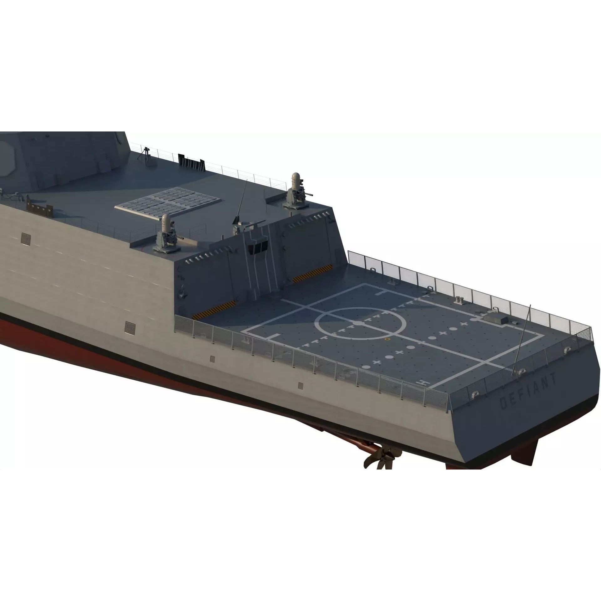 USS Defiant BBG-1 Trump-Class Battleship - Game-Ready 3D Model - View 17