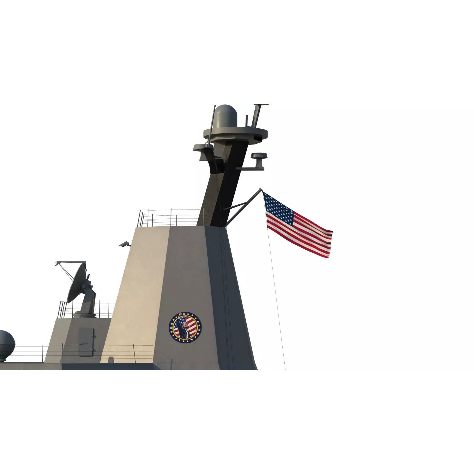 USS Defiant BBG-1 Trump-Class Battleship - Game-Ready 3D Model - View 20