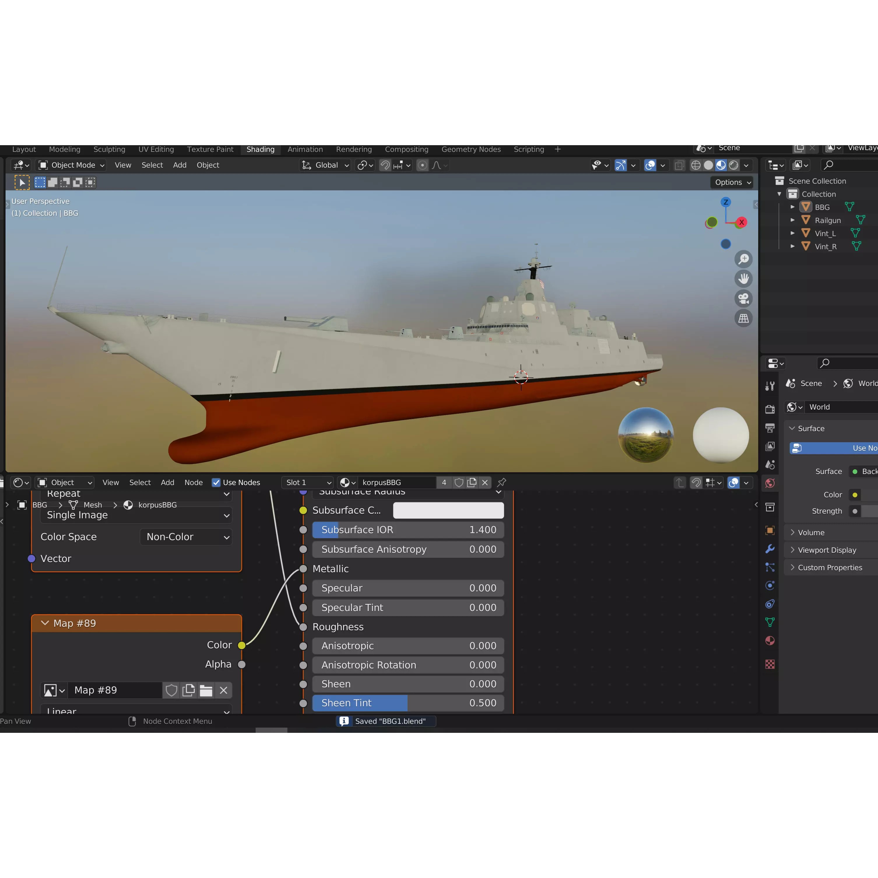 USS Defiant BBG-1 Trump-Class Battleship - Game-Ready 3D Model - View 23