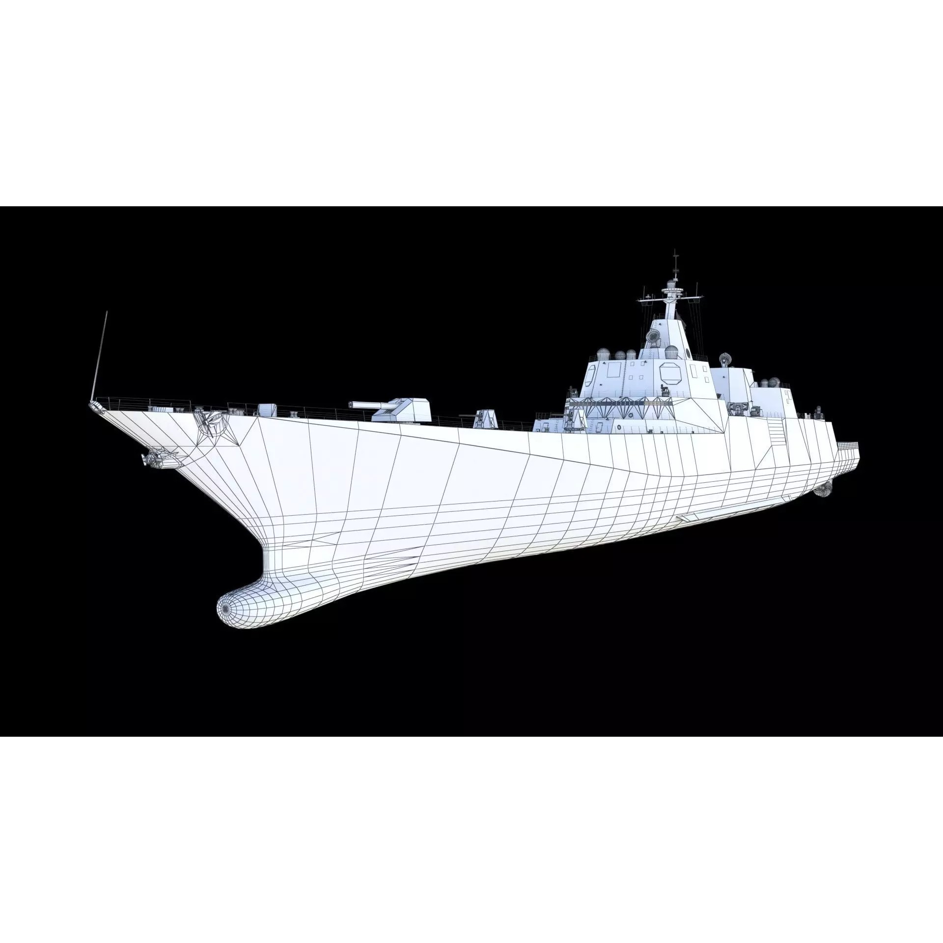 USS Defiant BBG-1 Trump-Class Battleship - Game-Ready 3D Model - View 26