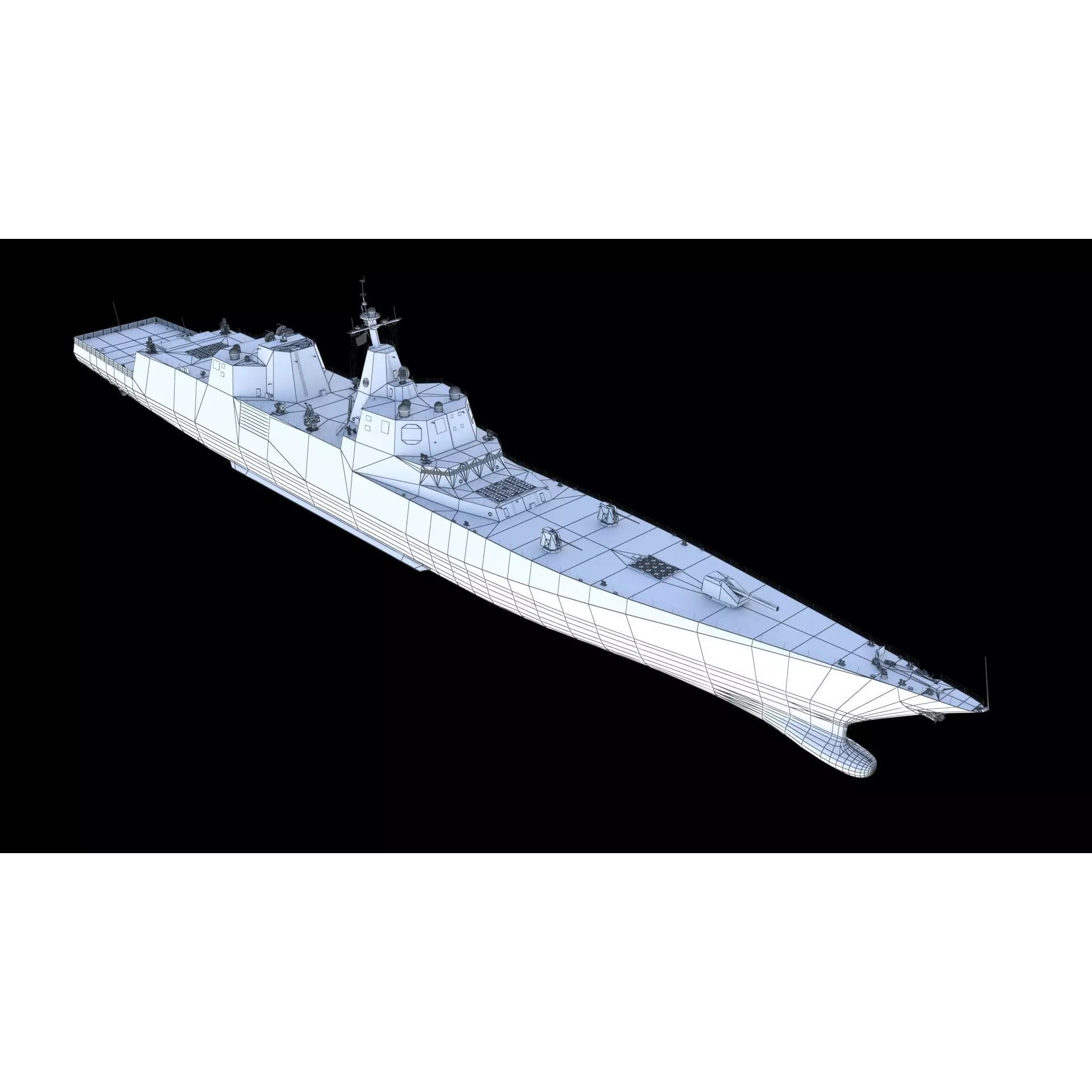 USS Defiant BBG-1 Trump-Class Battleship - Game-Ready 3D Model - View 27