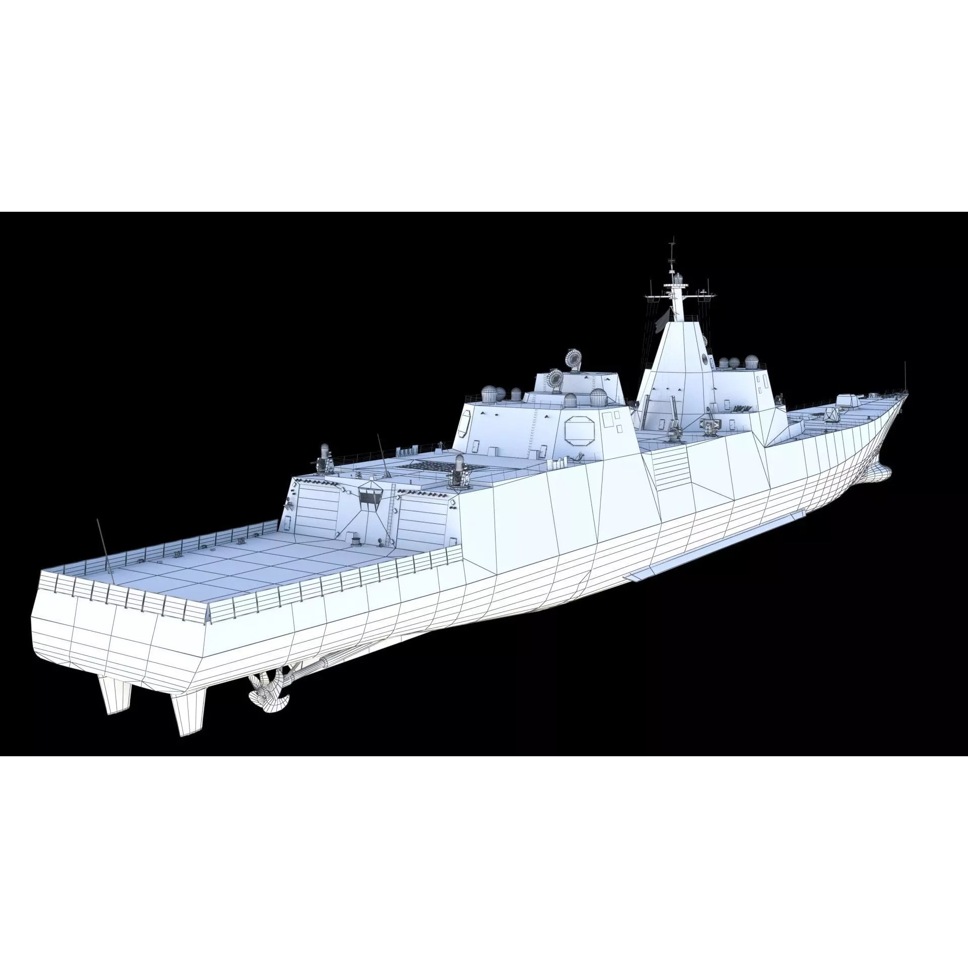 USS Defiant BBG-1 Trump-Class Battleship - Game-Ready 3D Model - View 28