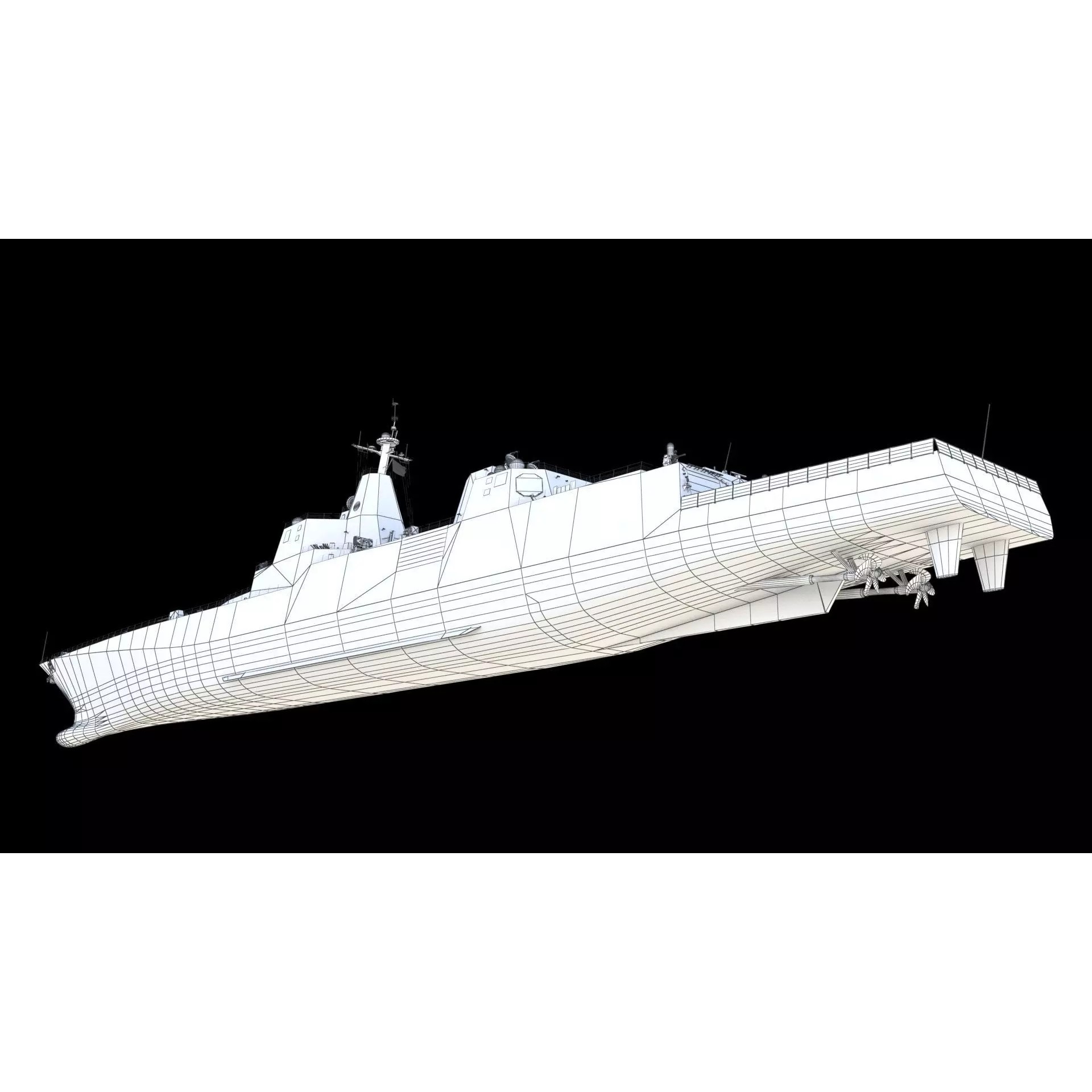 USS Defiant BBG-1 Trump-Class Battleship - Game-Ready 3D Model - View 29