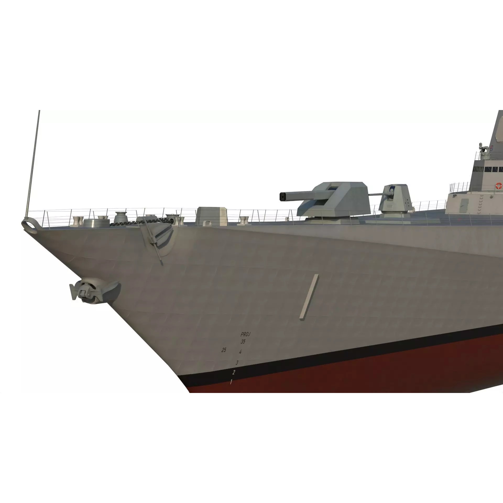 USS Defiant BBG-1 Trump-Class Battleship - Game-Ready 3D Model - View 4