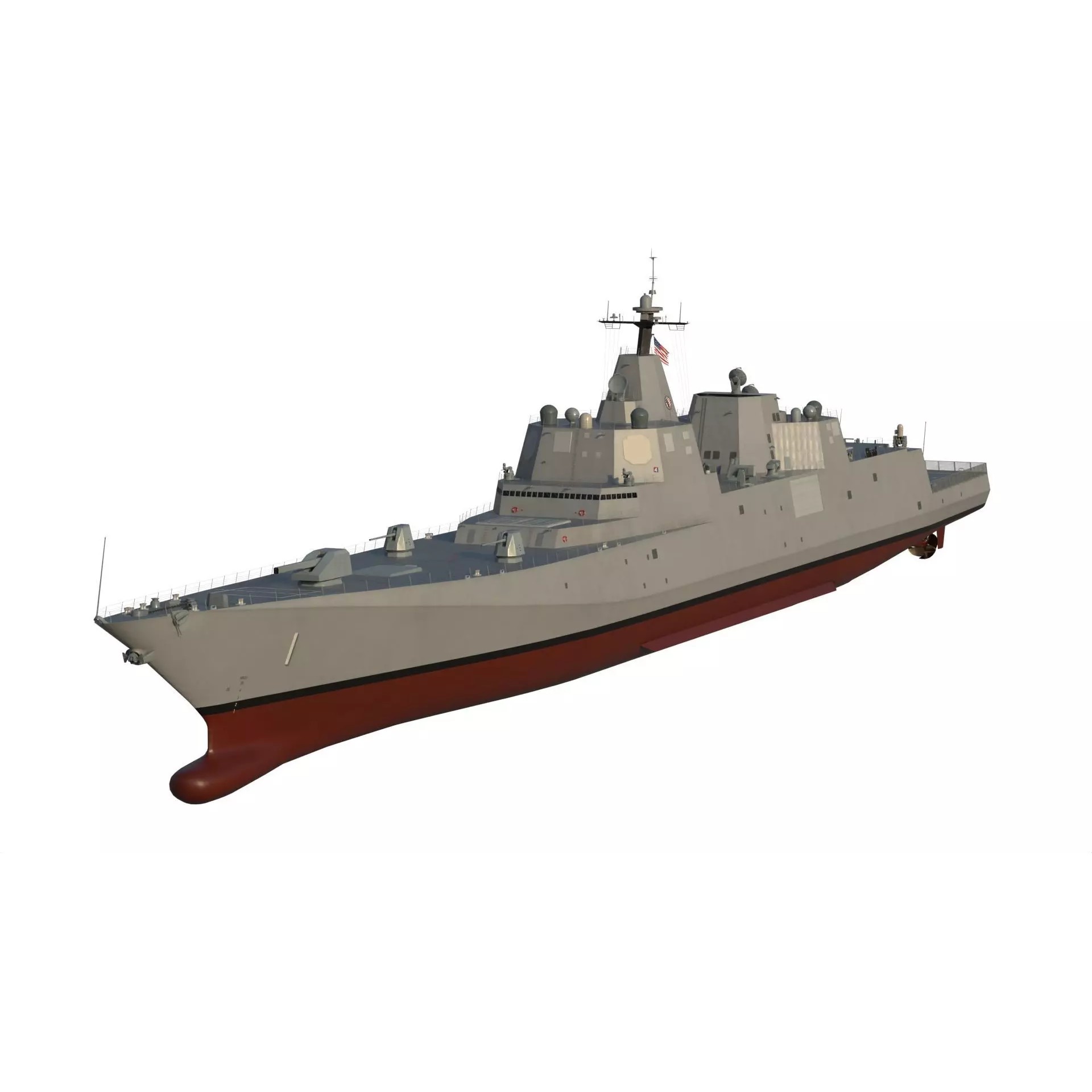 USS Defiant BBG-1 Trump-Class Battleship - Game-Ready 3D Model - View 5