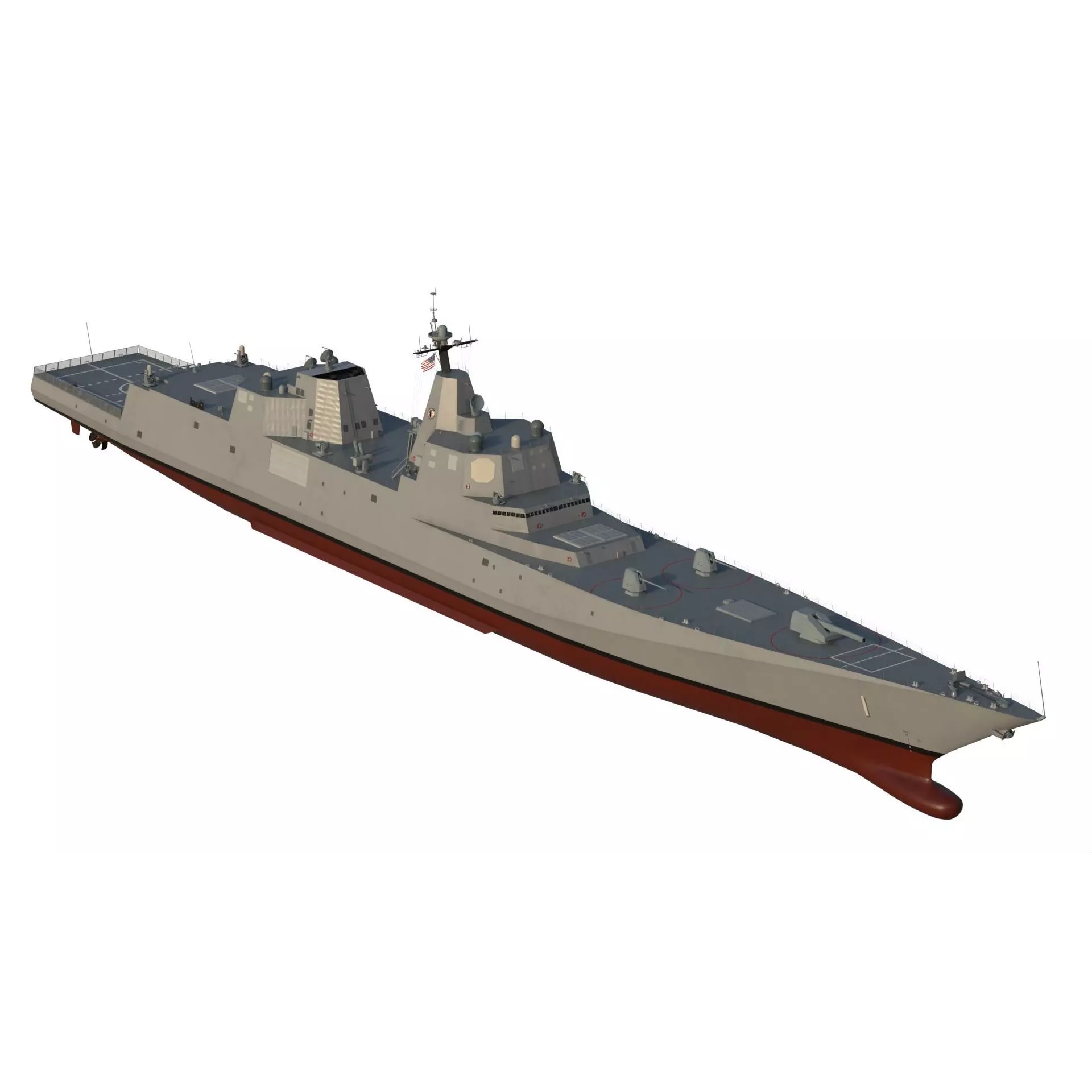 USS Defiant BBG-1 Trump-Class Battleship - Game-Ready 3D Model - View 8