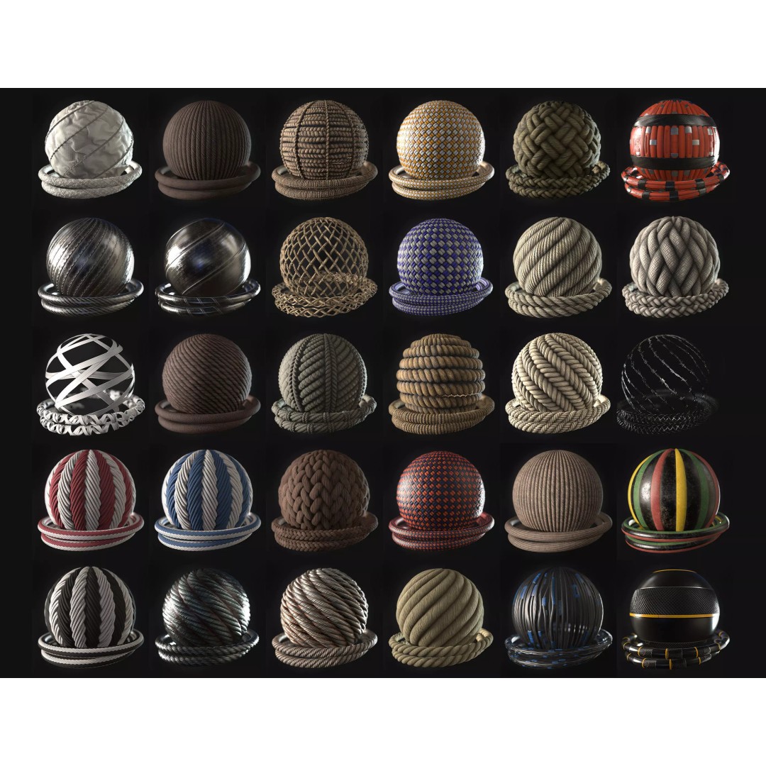 Rope and Cable 3D Model – PBR Textures, SBSAR & PNG Formats - View 2