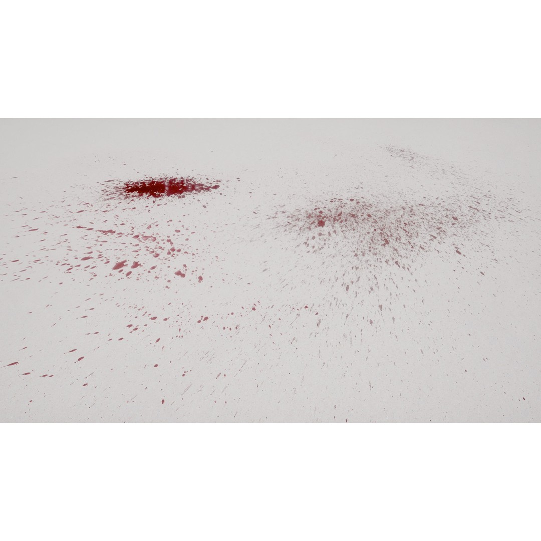 Blood Splashes Texture 3D Model – Horror Decal Collection, PBR - View 11